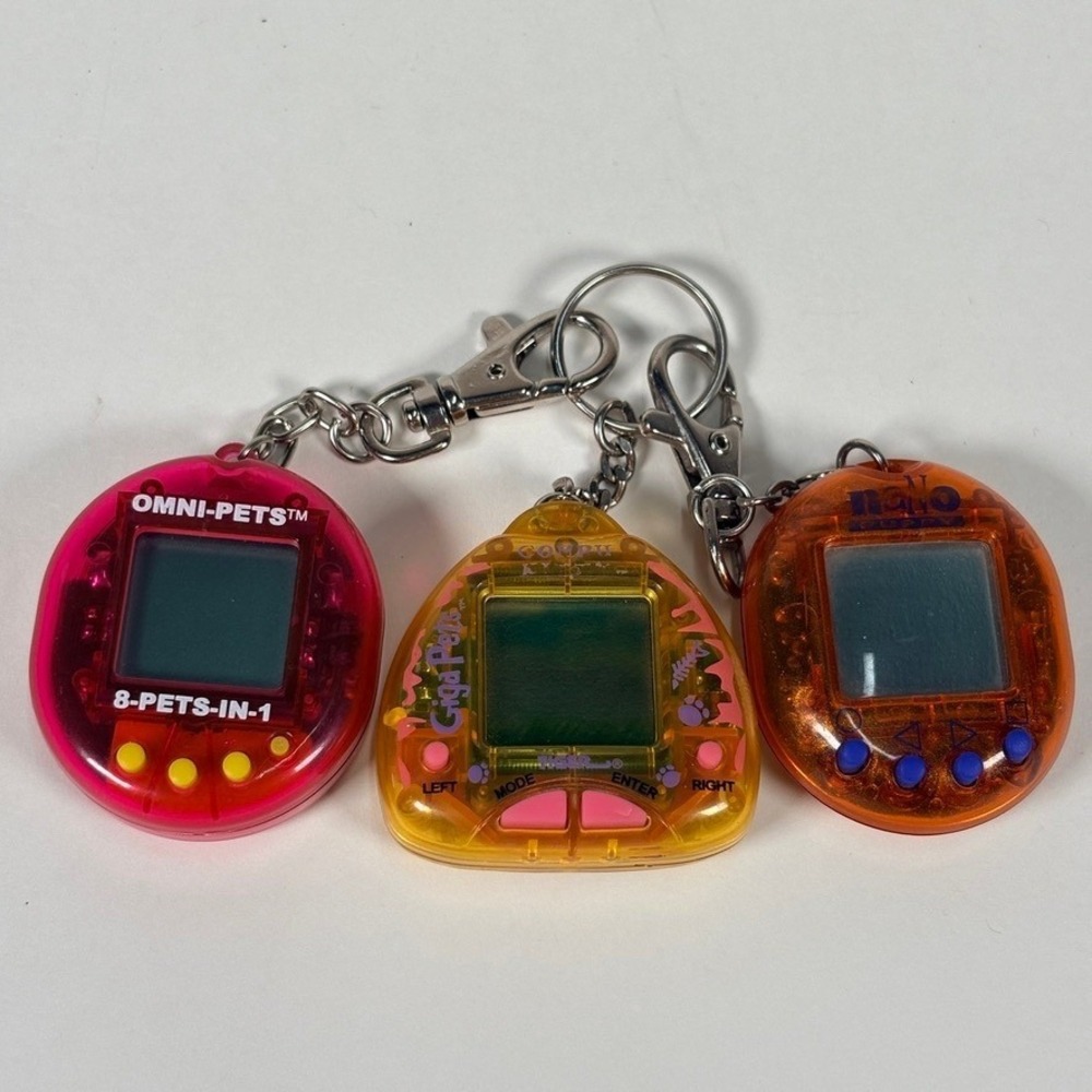 Vintage Giga Pets Nano Puppy Omni-Pets Lot 3 Virtual Pets 1997 Parts Repair Only